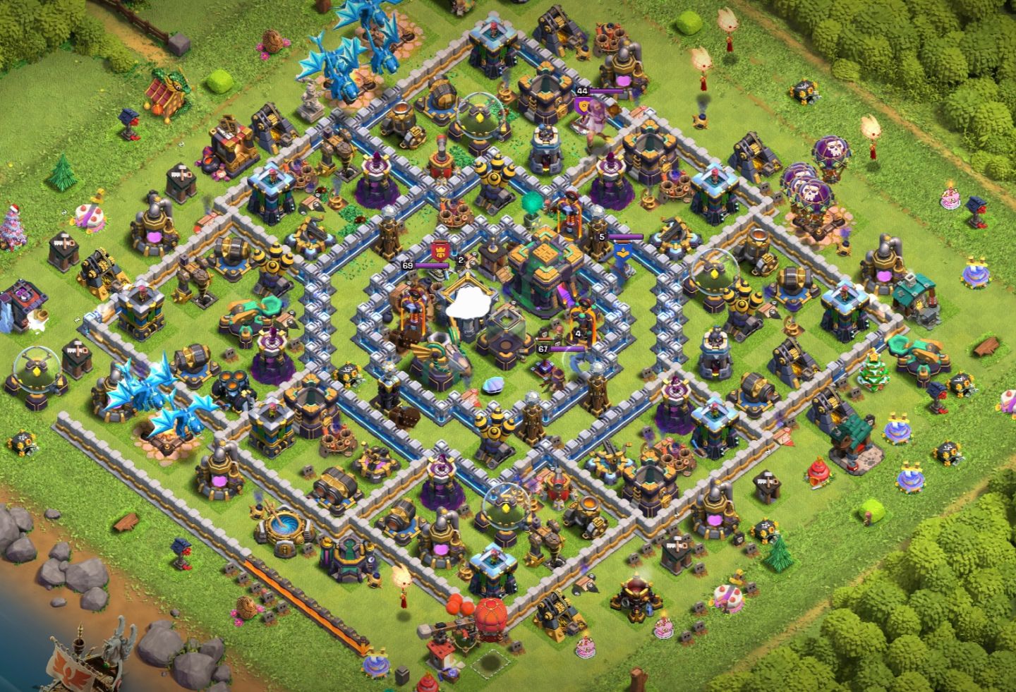 Kit 5 contas coc cv 17 3 paisagens 13 SKINS full 1 cv14+cv15+cv16