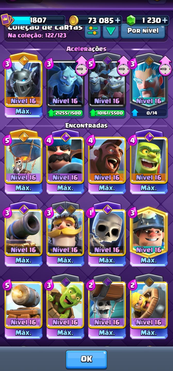 CONTA CLASH ROYALE 10 ANOS + EMOTE RARO FANTASMA REAL|14.000 TROFÉUS|REI 16 MAX