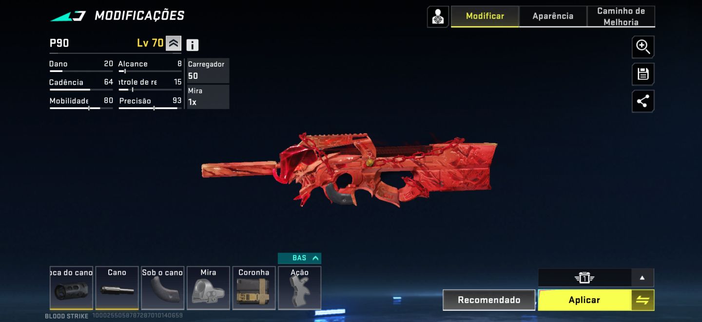 CONTA BLOOD STRIKE COM CANIVETE BUTERFLY