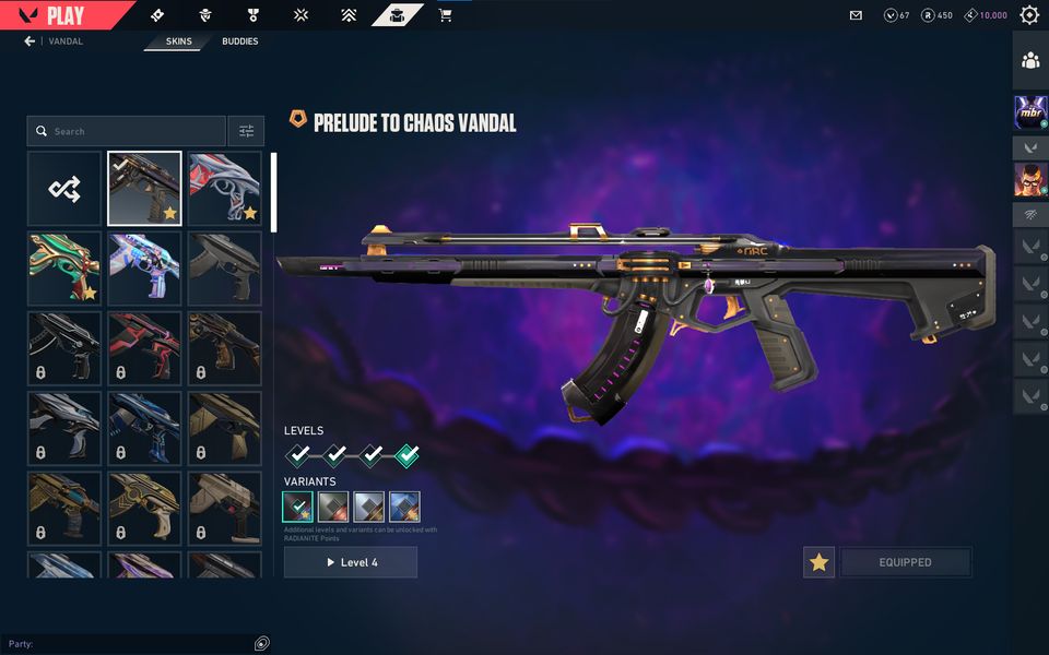 CONTA DE VALORANT KARAMBIT SUBLIME E VANDAL DO CAOS E MAIS