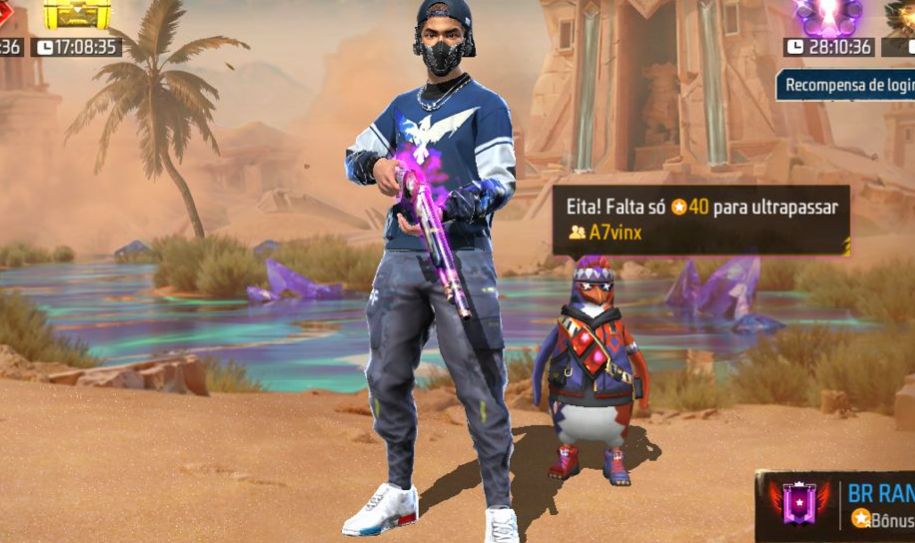 CONTA DE FREE FIRE À VENDA NÍVEL ALTO E MUITAS SKINS