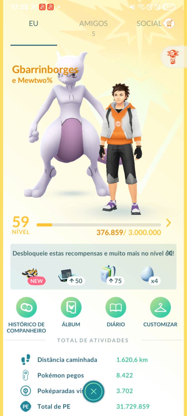 Conta Pokemon Go Elite