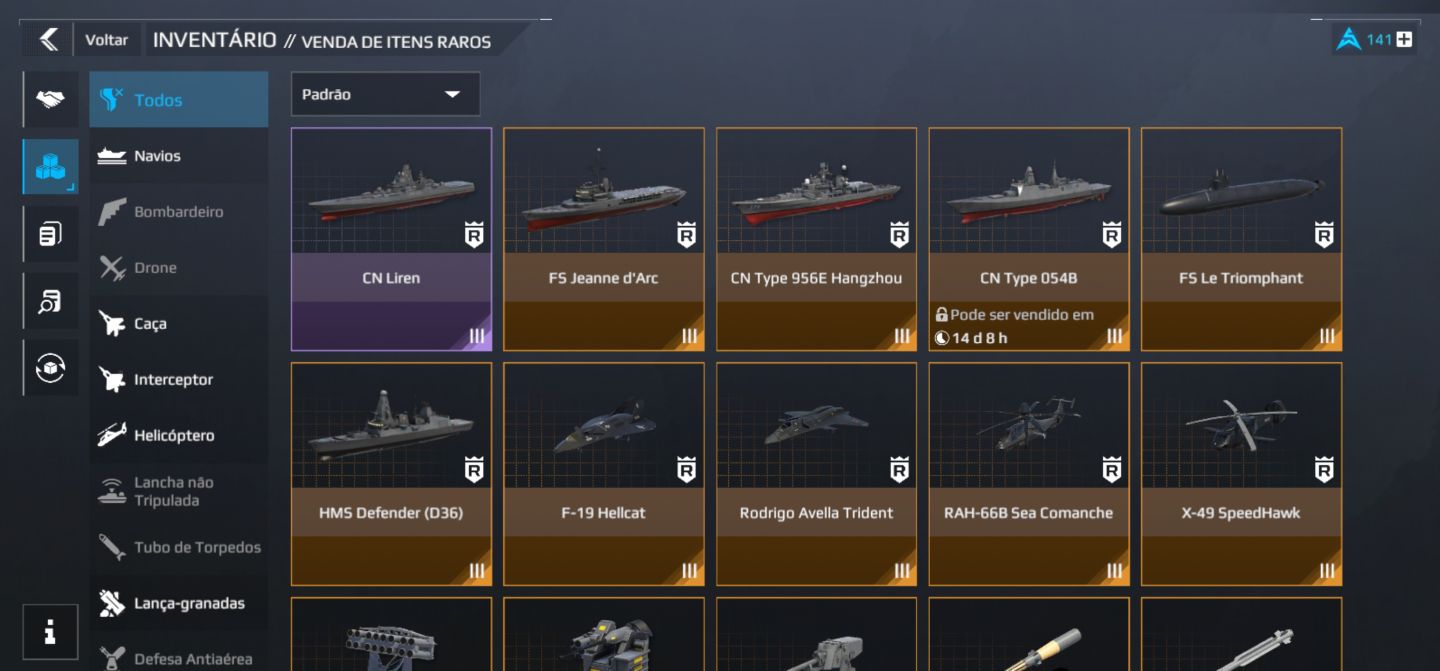 Conta de modern warships