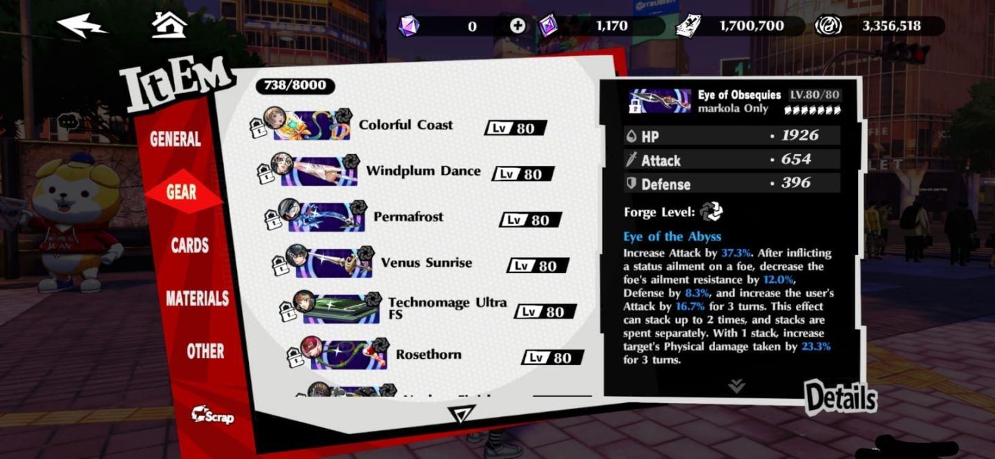 Conta P5X Global S.LV 57 - 28 Personagens 5 estrelas - Conta Endgame