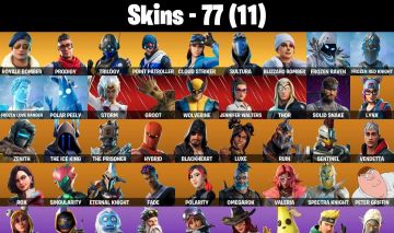 CONTA FORTNITE TRYHARD COM ROYALE BOMBER, PASSE MARVEL, PSN SKINS E 77 SKINS