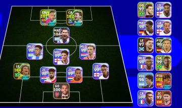 EFOOTBALL 3091 | MESSI 104, MARCELO 104, AUBAMEYANG, SHEVCHENKO 102