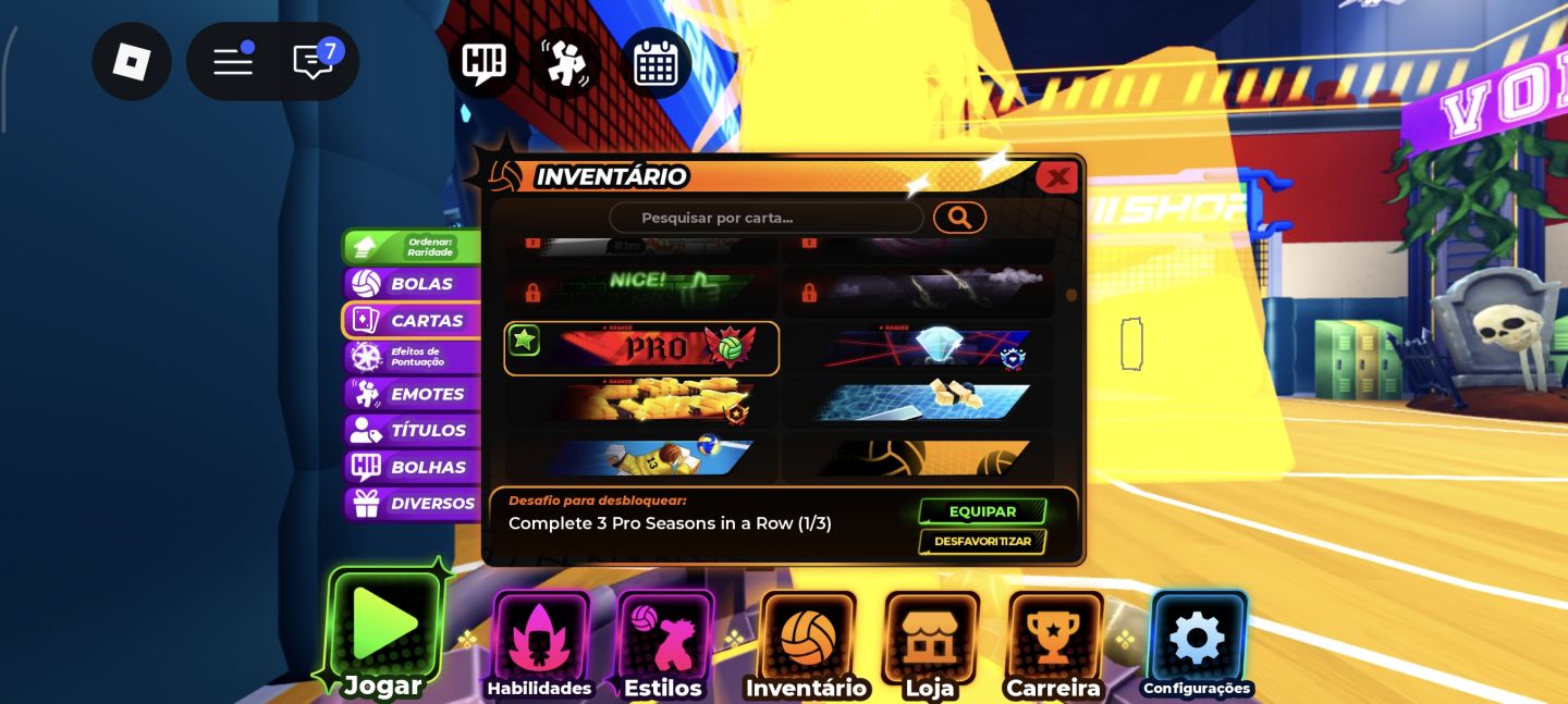 Conta voleibol legends e blox fruits