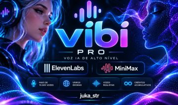 VIBI PRO Eleven Labs+Minimax | 131K a 7M | Código de Resgate | Entrega Manual