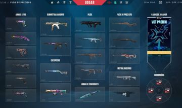Conta Valorant Nível 102 com mais de 20 skins de arma