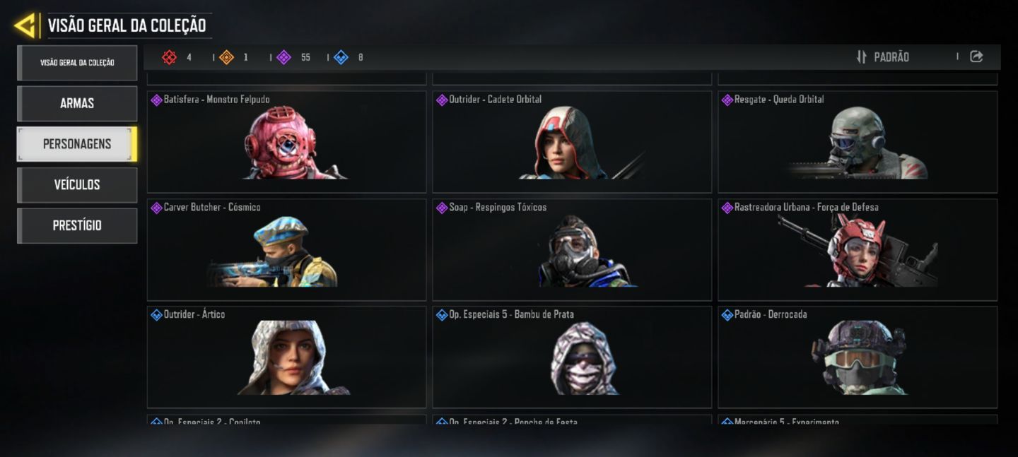 CONTA HIGH-END COD MOBILE | 6 MÍTICAS + 4 PERSONAGENS MÍTICOS | 3 PRESTÍGIO