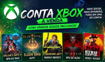 Conta Xbox com Baldurs Gate 3, Elden Ring, Cyberpunk, Diablo IV, RDR2 + 15 jogos