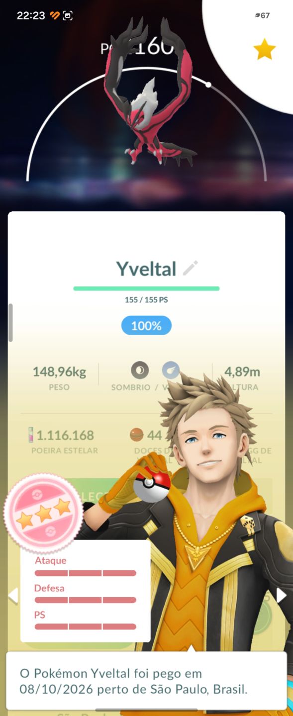 Conta Nível 48 com Yveltal 100%