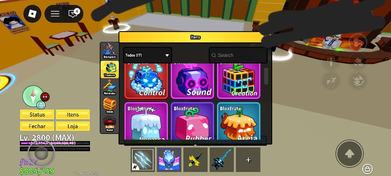 Conta Blox Fruit Full Lv Máximo Soco e Defesa