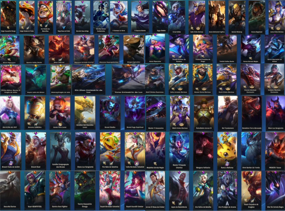 CONTA WILD RIFT MESTRE COM 4 SKINS PRESTIGIO!!!