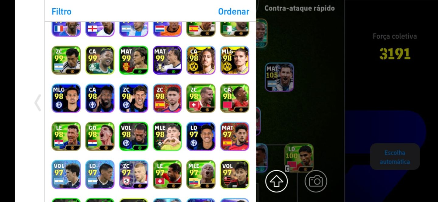 Conta efootball top 3191 força