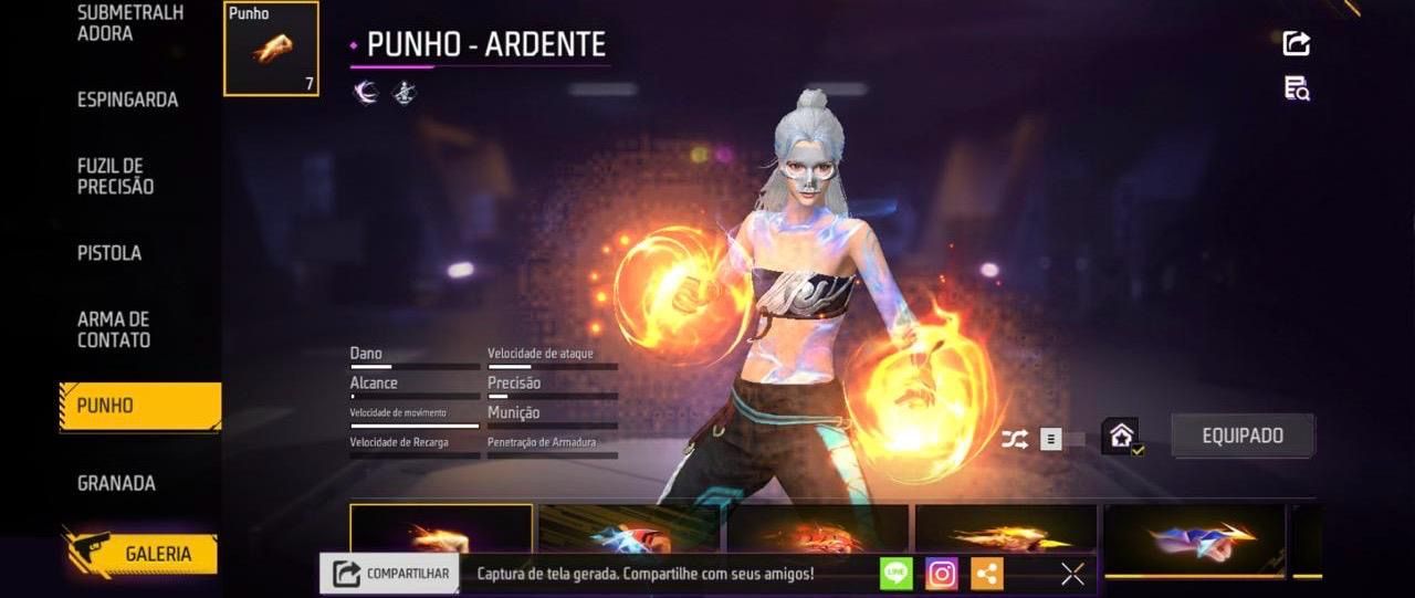 Minha conta de Free Fire gemada