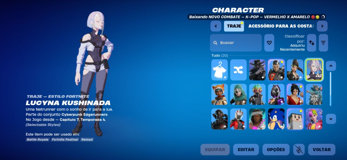Conta epic games com skins de fortinite, saldo na conta e Hogwarts Legacy