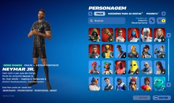CONTA FORTNITE - 180 SKINS | NEYMAR JR, LARA CROFT, EMINEM, TONY STARK E MAIS!