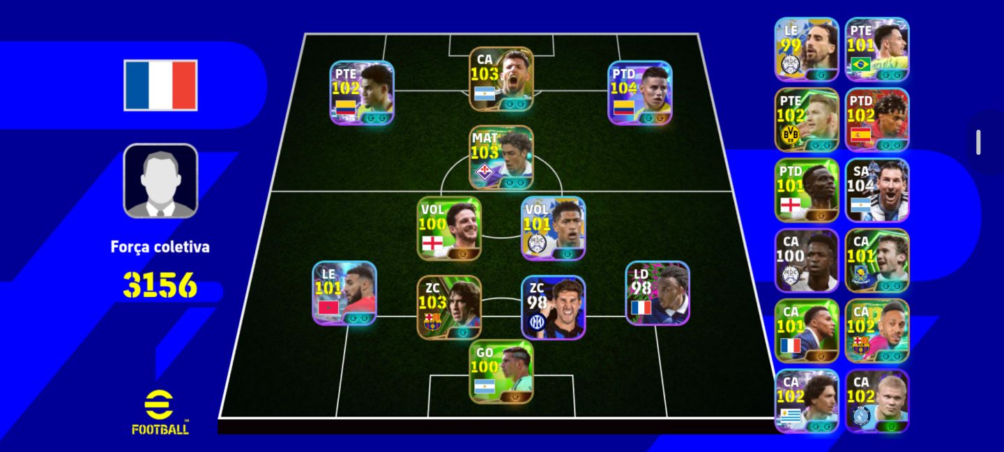 CONTA EFOOTBALL 3156 DE FORÇA