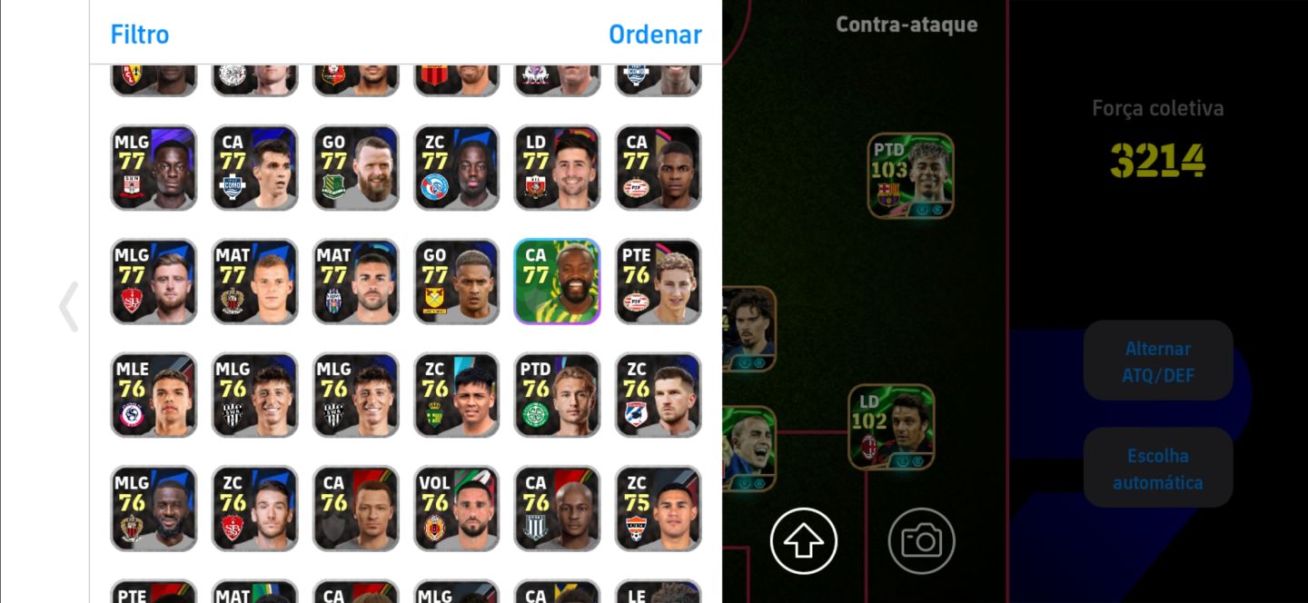 CONTA eFootball MOBILE À VENDA Força coletiva: 3214 [preço negociáve]
