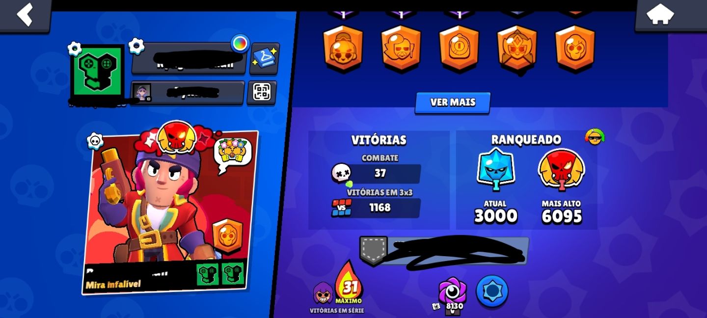 CONTA BRAWL STARS COM LENDÁRIO FULL ACESSO| 11 MAX| 6856 TROFEUS|ENTREGA RÁPIDA