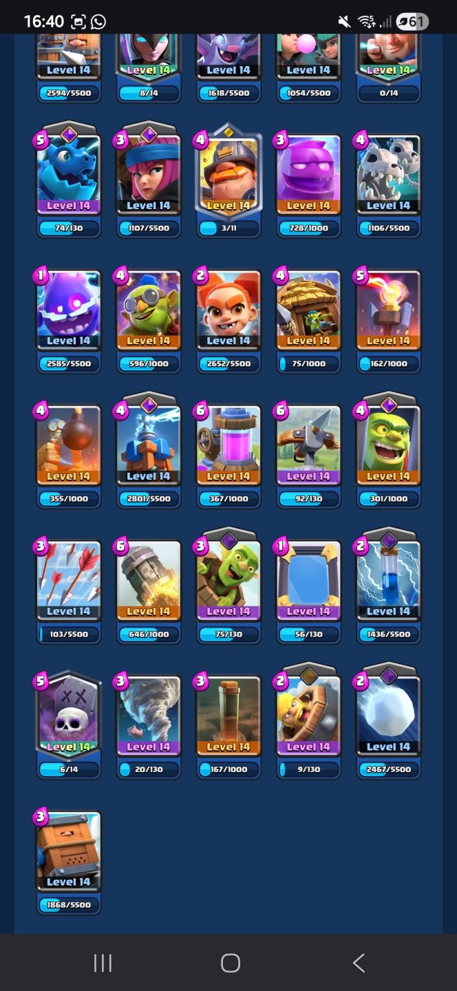 Conta Clash Royale 8 ANOS 15000 troféus| Troféus | Rei Nível 16 | Maior Campeão