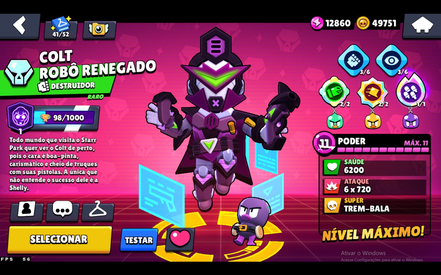 CONTA BRAWL STARS 77K TROFÉUS | 107 BRAWLERS | 462 SKINS | 71 NÍVEL 11 | PROPASS