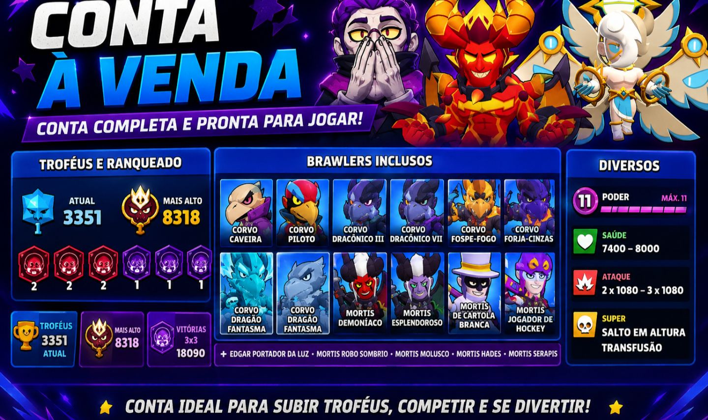 CONTA BRAWL STARS | 84.000 TROFÉUS | COLEÇÃO ABSURDA. 105 | 105 Brawlers