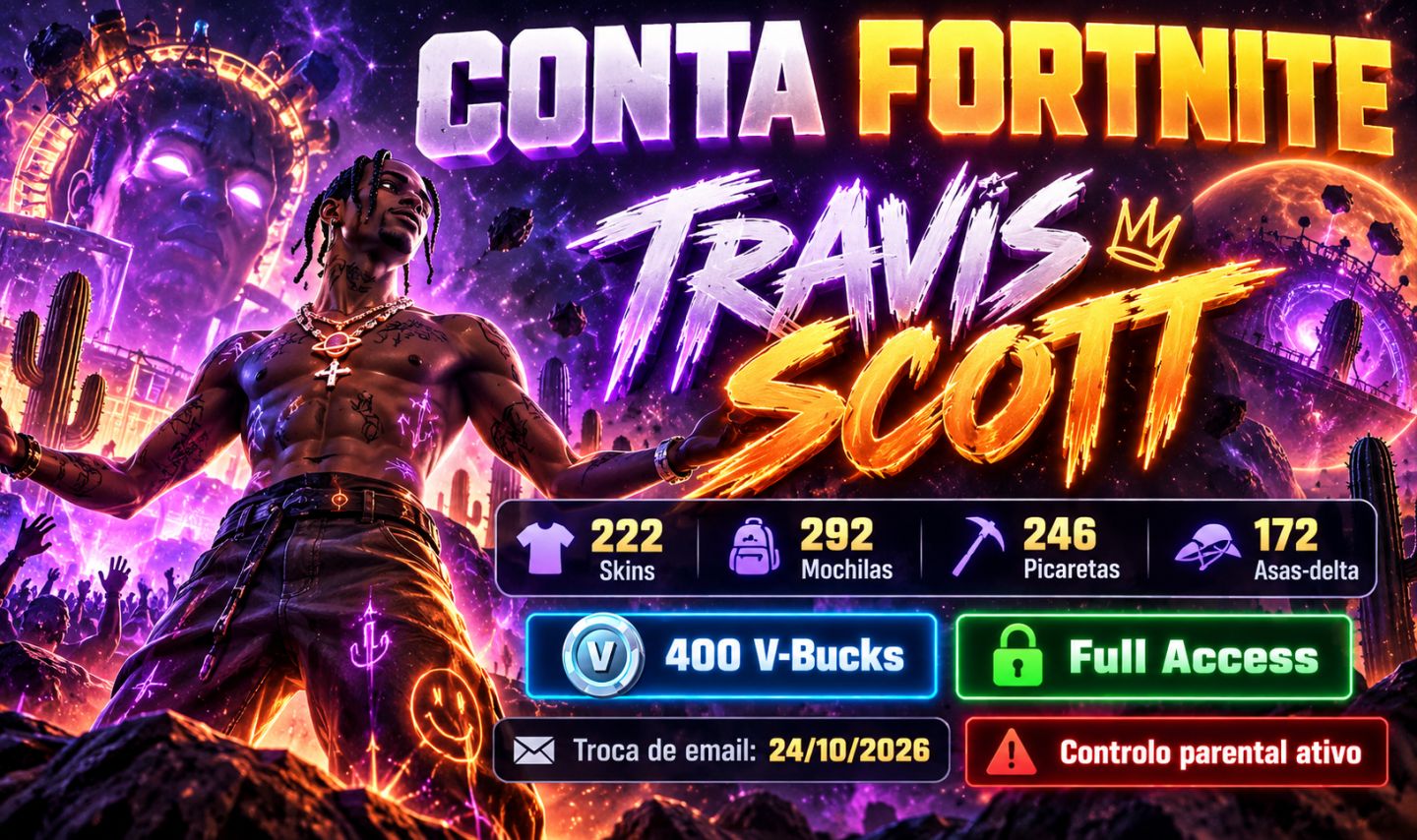 CONTA FORTNITE À VENDA | TRAVIS SCOTT