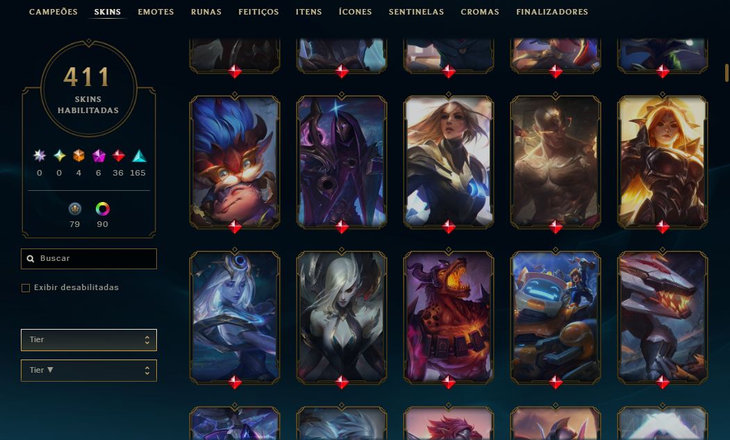 CONTA LOL | 411 SKINS | SEASON 2014