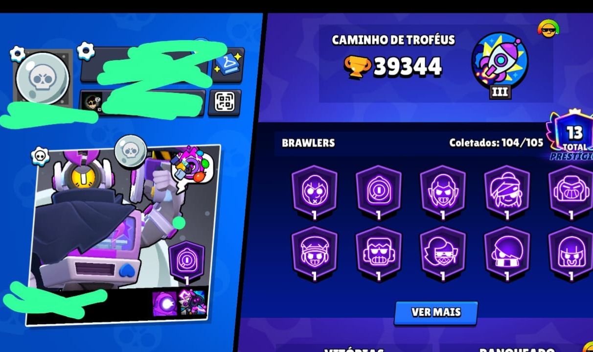 CONTA DE BRAWL STAR COM 39K+ TROFÉUS E MUITAS SKINS
