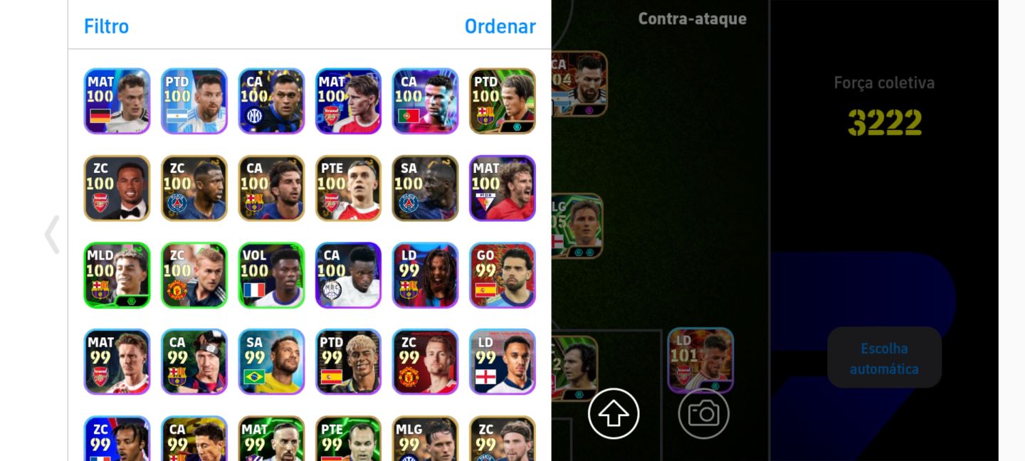 Conta efootball messi contato físico