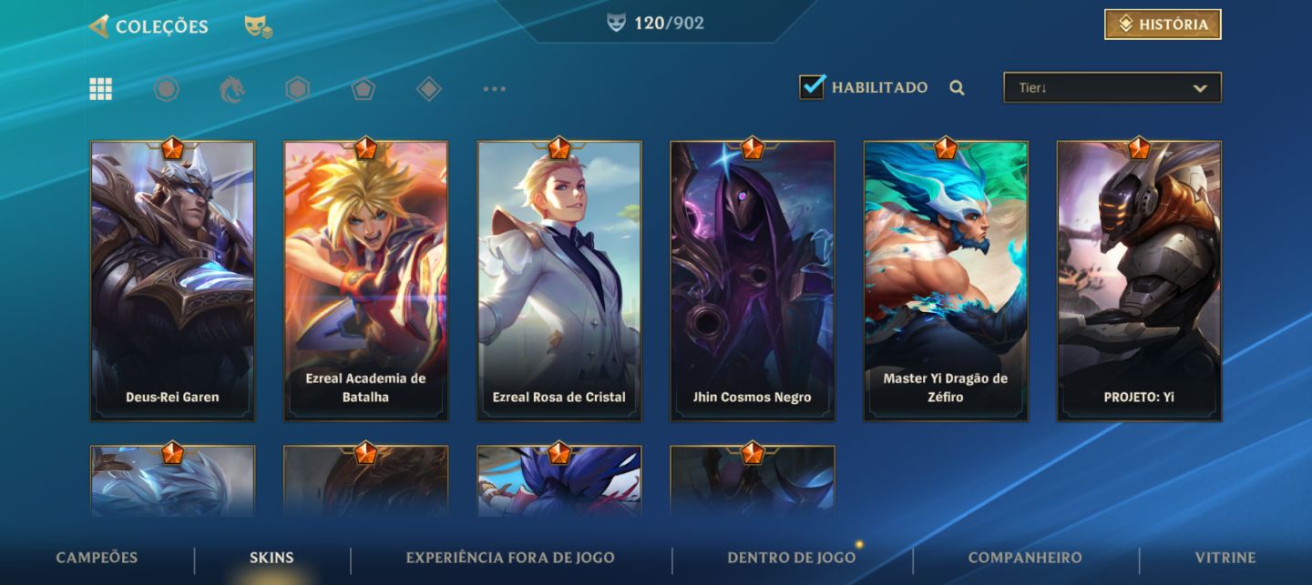 Conta Wild Rift | 4X Challenger | 120 Skins | 2 Cromas Míticos