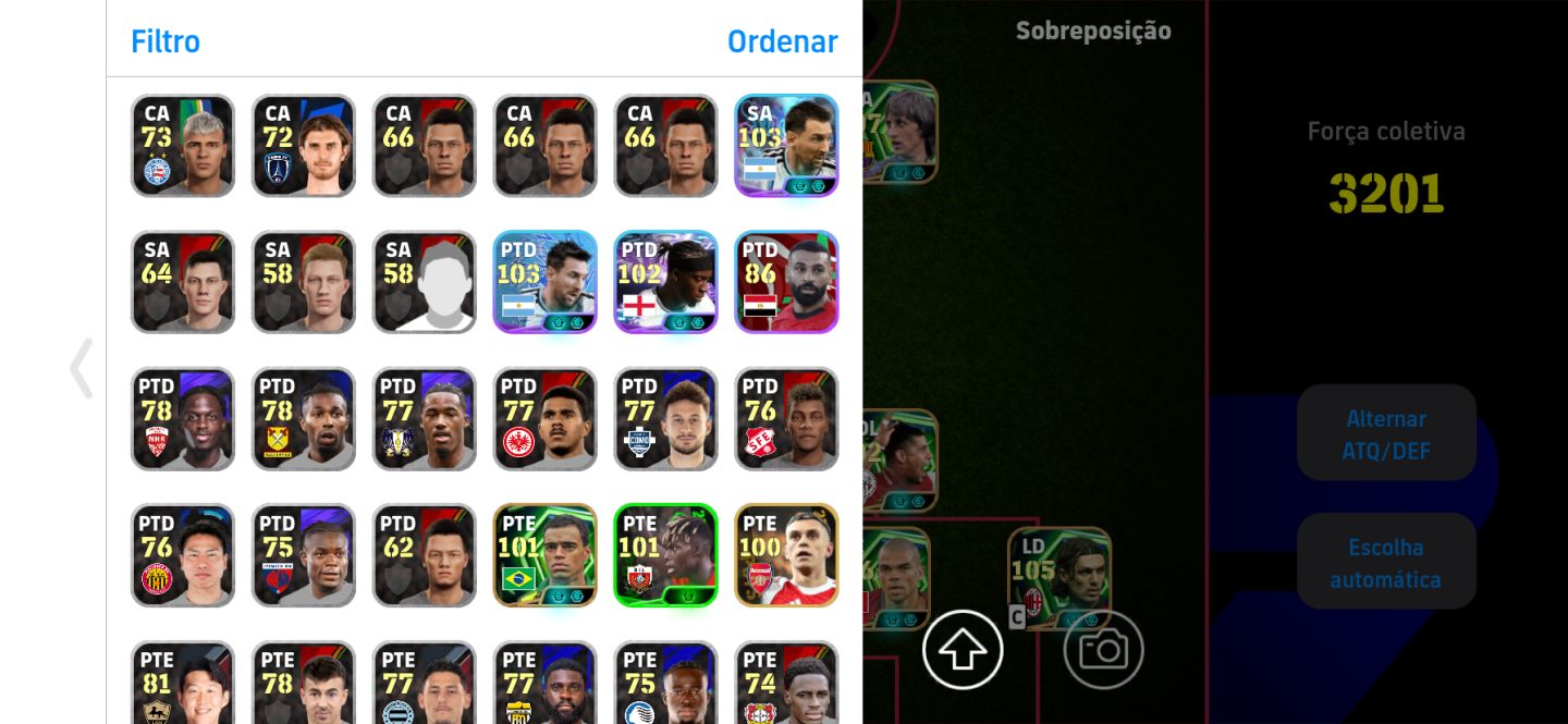 CONTA EFOOTBALL com makelele 107 e puyol 107
