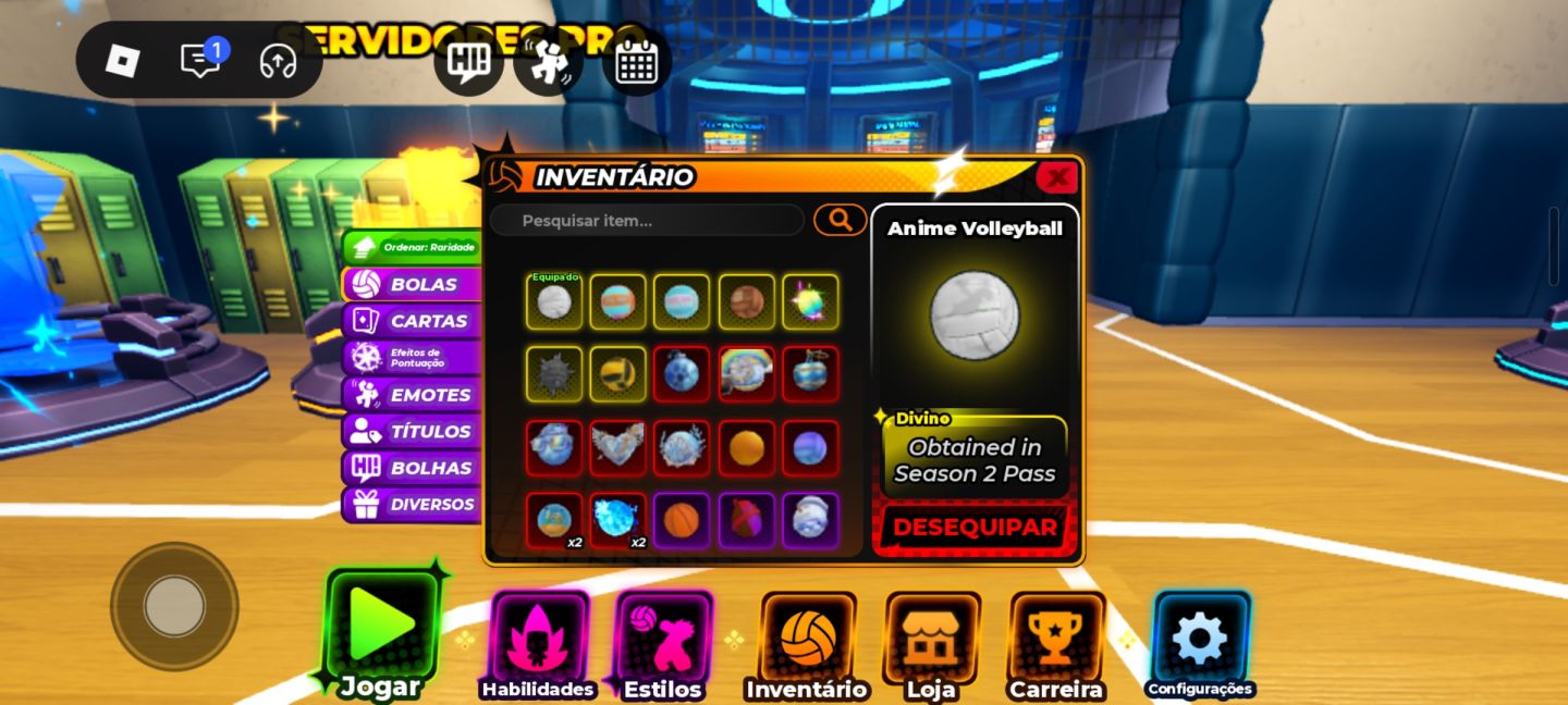 Contas de volleyball legends ultras/secretos