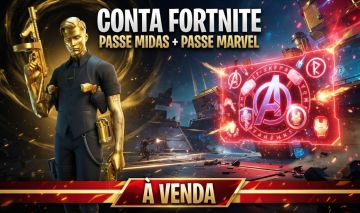 Conta Fortnite com passe Midas e passe Marvel+400Vbucks