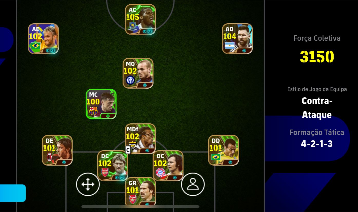 CONTA SUPER FORTE COM TIME PRINCIPAL FULL 100 OVER E PACK DO NEYMAR E DO MESSI !