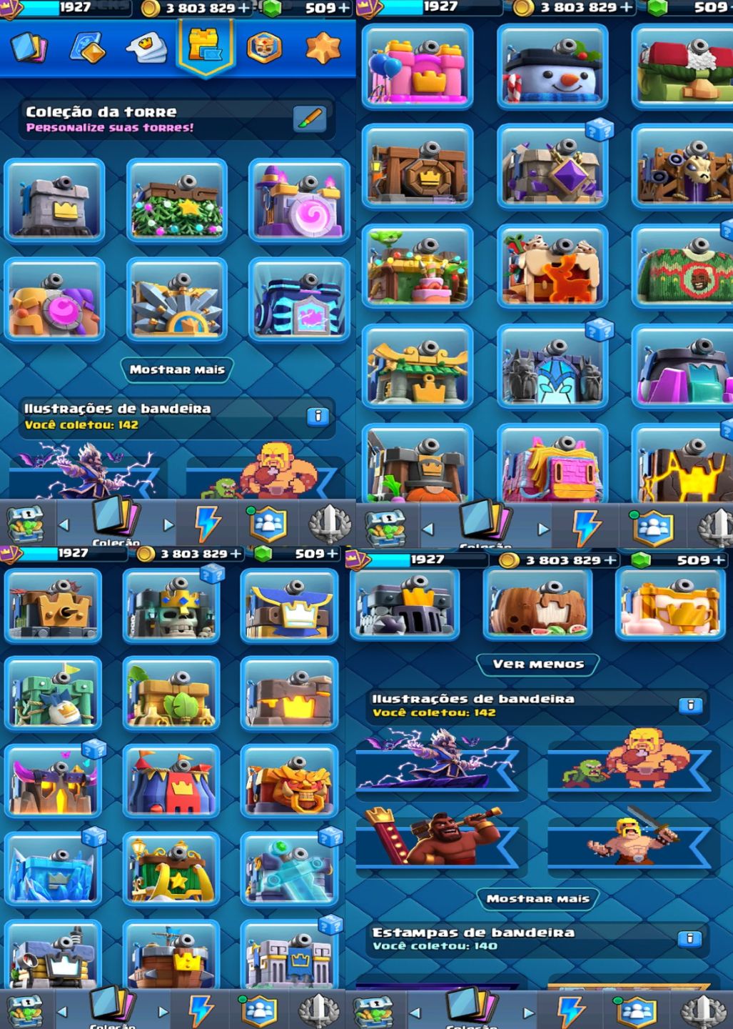 CONTA DE CLASH ROYALE | 13K TROFEUS 17 EVOLUÇÃO E 3 HEROI COM MAIOR CAMPEÃO |