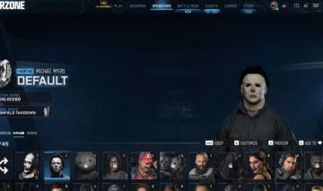 CONTA WARZONE COM MICHAEL MAYERS,NEYMAR, ZODIAC TAURUS, SNOOP GOD, SPAWN,GAIA
