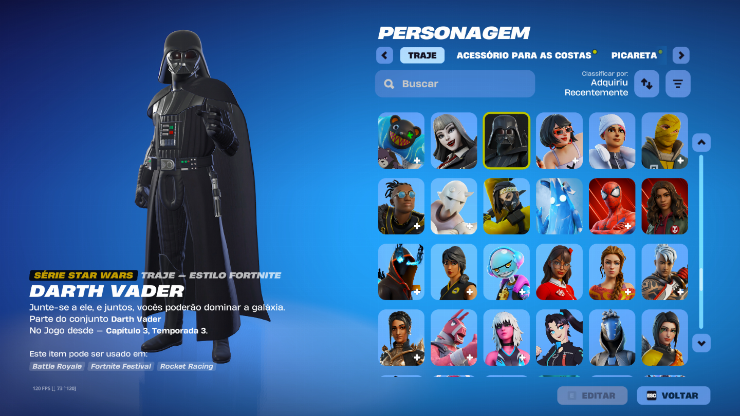 Conta de fortnite desde o cap 1 temp 6, com skins exclusivas da Playstation