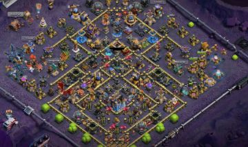 Clash of Clans CV18 muito bem upado - skins raras de heróis TKG