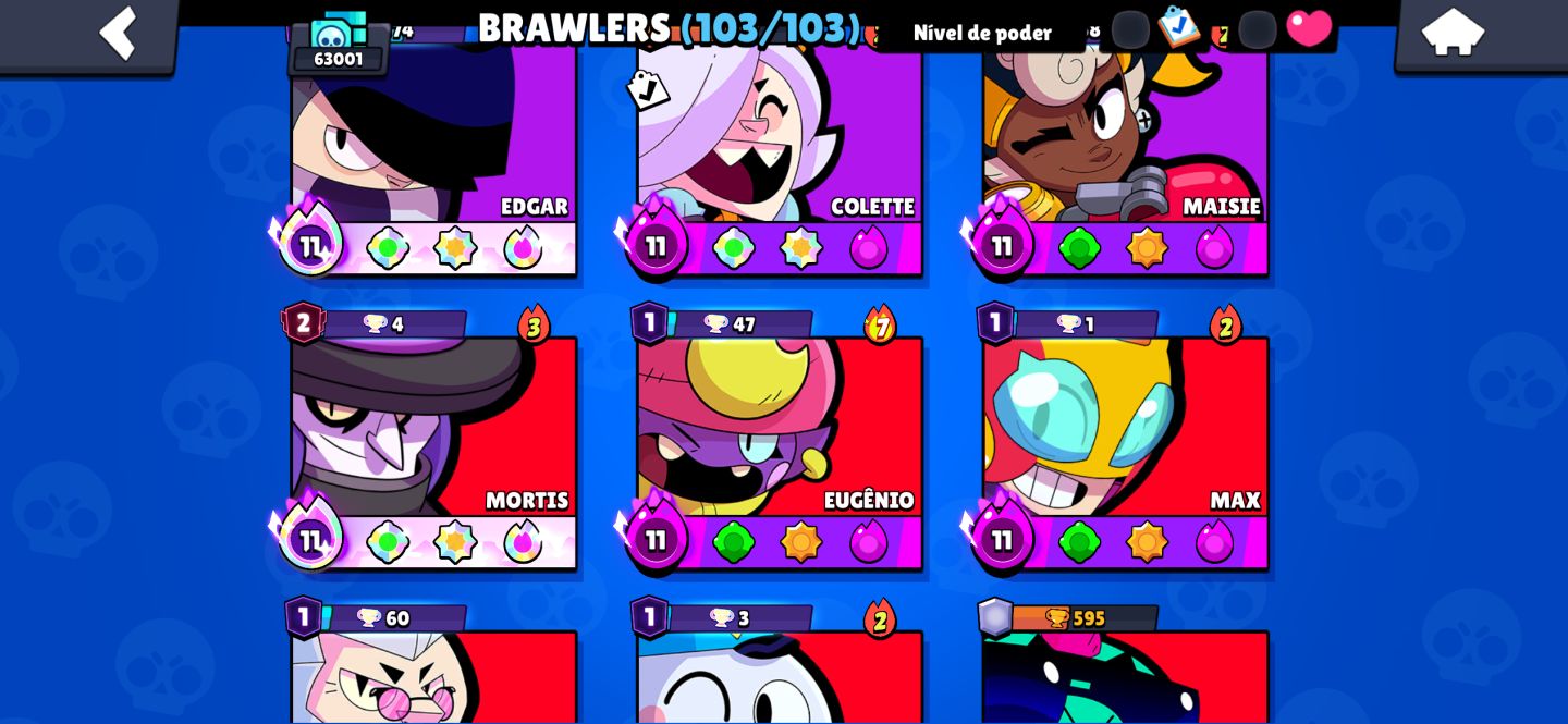 Conta brawl stars 63k + 362 skins