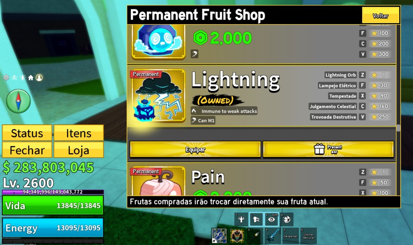 Conta Blox Fruit Dragon East Ingerida e Rumble, Buddha e Ice Compradas Robux