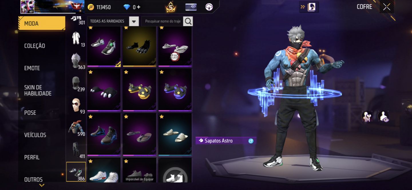 CONTA FREE FIRE LVL 68 | 113K OUROS | 590 PEITORAIS | UMP ATT