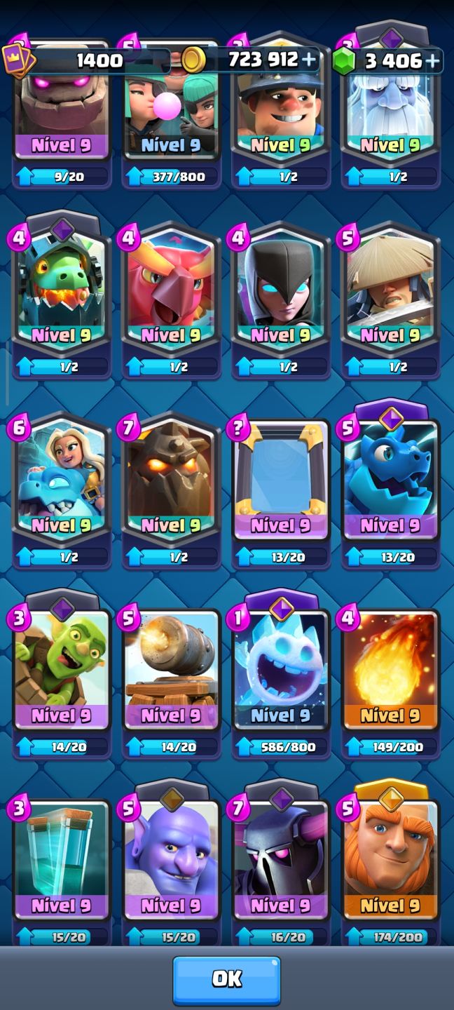 Conta de clash Royale muito top
