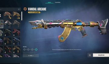 Conta de valorant com skin de vandal arcane e mais algumas