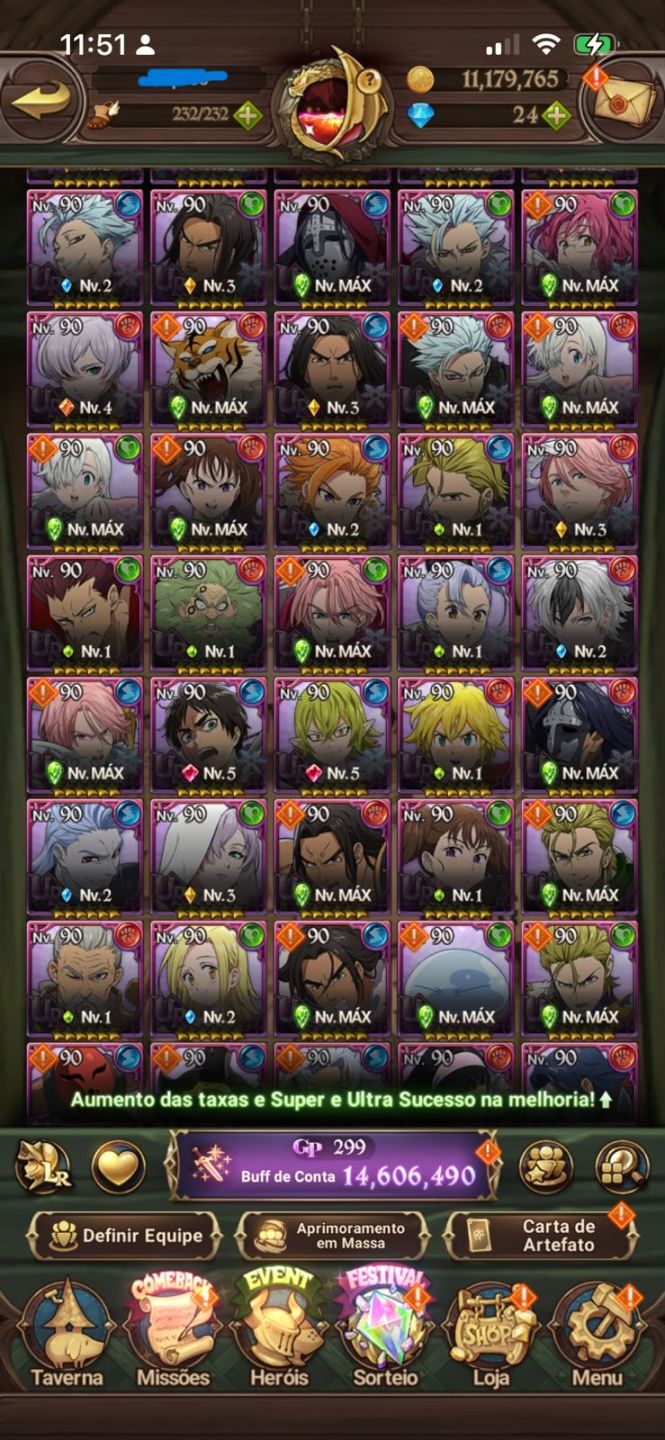 [7DS GRAND CROSS] Conta High-End - CC [14,606,490] - GLOBAL