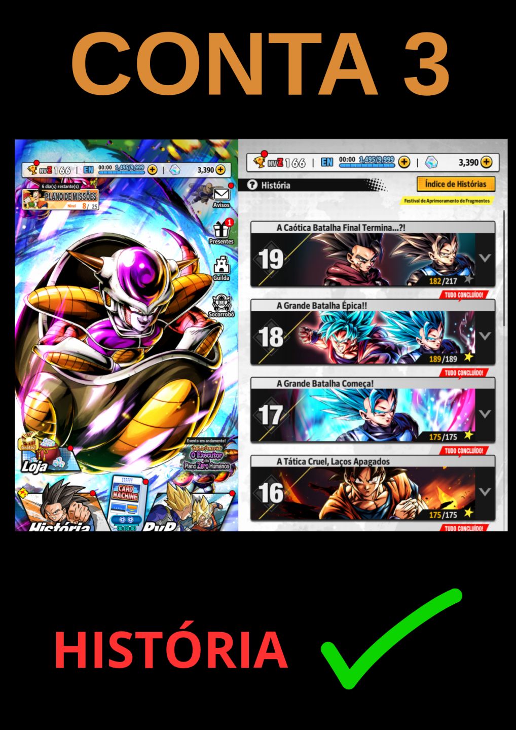 [DESCONTO 49%] SUPER PROMOÇÃO DRAGON BALL LEGENDS - CONTAS OP