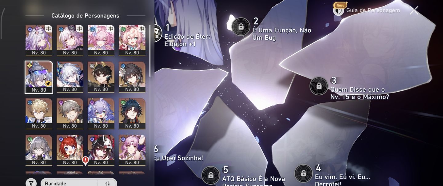 Castorice E6S1, Evernight E2S1, Loba 999 E1S1, Archer E1(26 itens limitados)