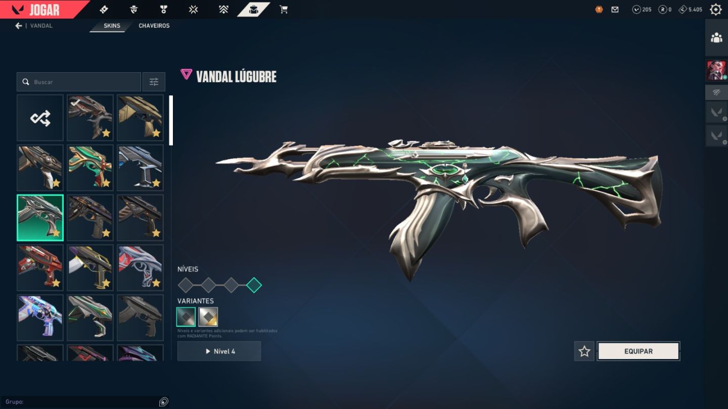 CONTA DE VALORANT COM MUITAS SKINS DE FACA + VANDAL + SHERIFF